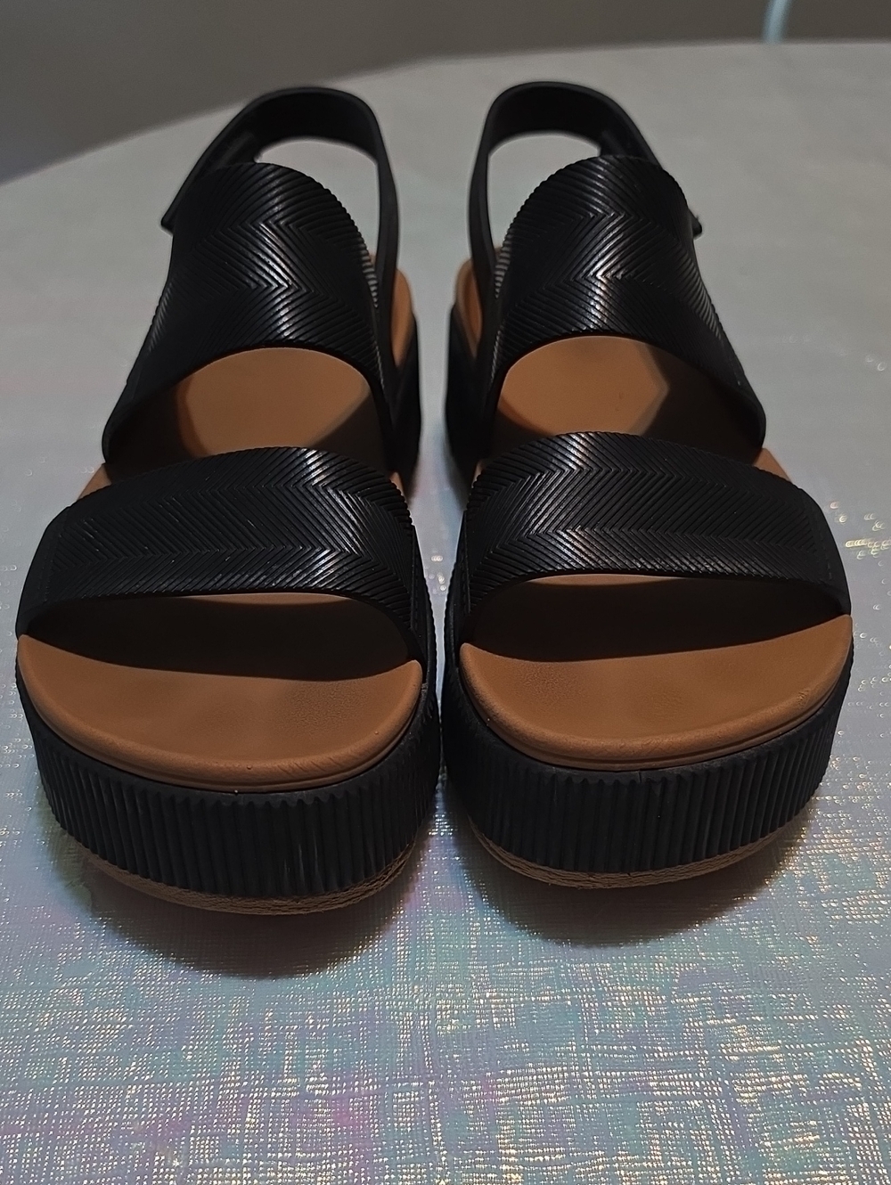 REEF Black Platform Sandals